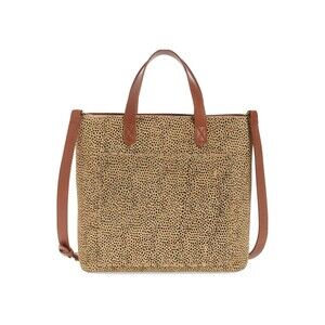 Madewell Transport Tote Womens Large Beige Spotted Print Shoulder Bag
